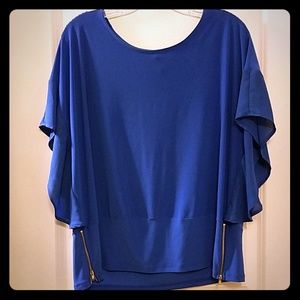 NY collection flutter sleeve shirt